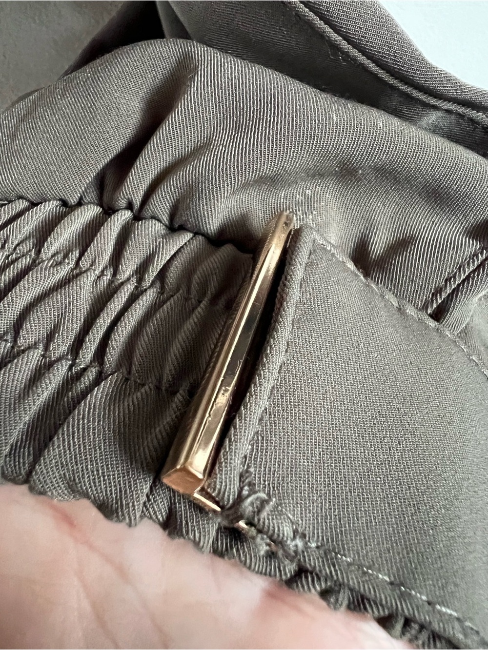 Dynamite Olive Green Jogger Pants Petite Small Drawstring Ankle Cuff Athleisure - Picture 3 of 9